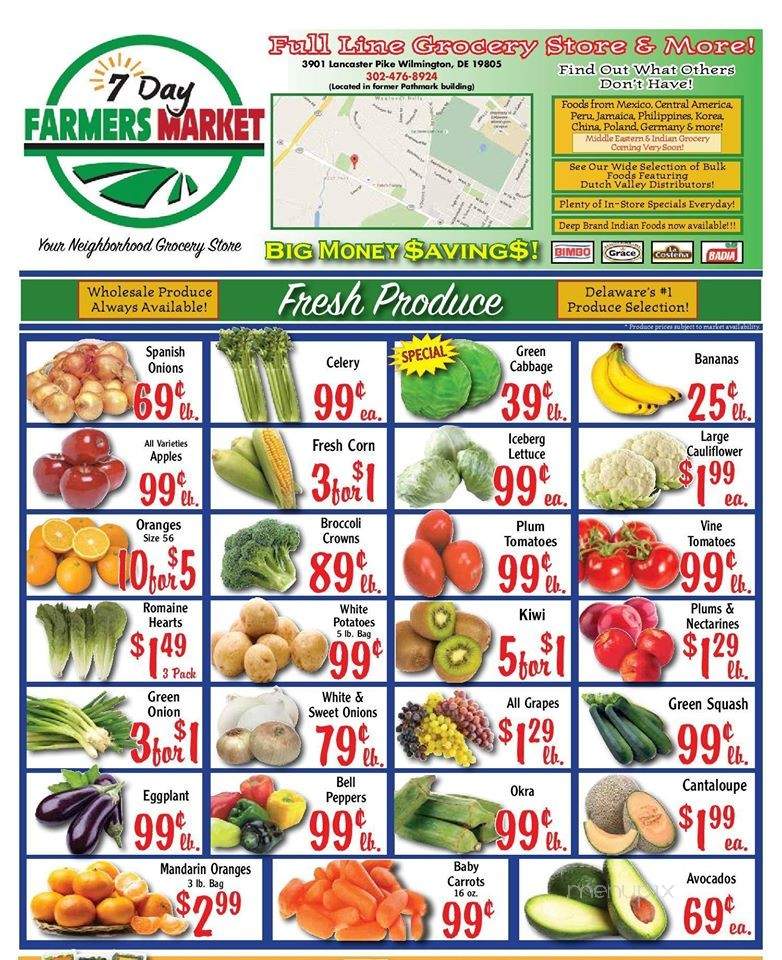 7 Day Farmers Market - Wilmington, DE menu_pic