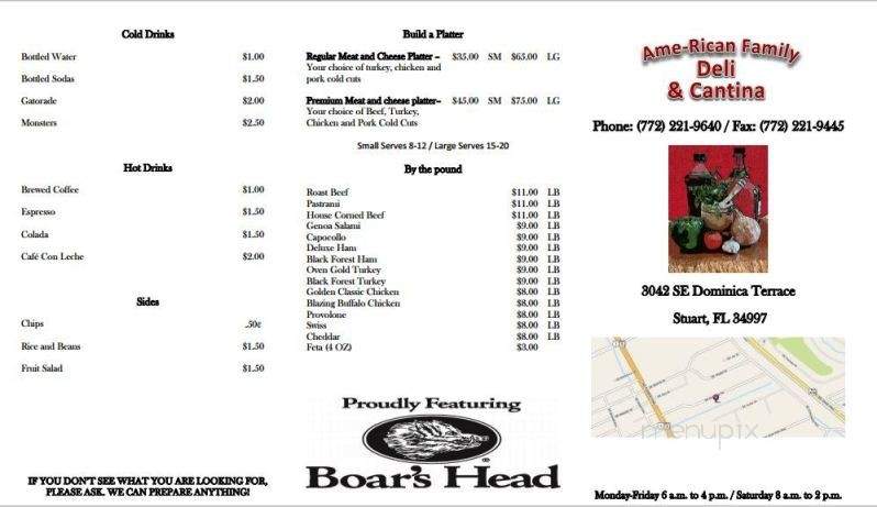 Ame-Rican Family Deli & Cantina - Stuart, FL menu_pic