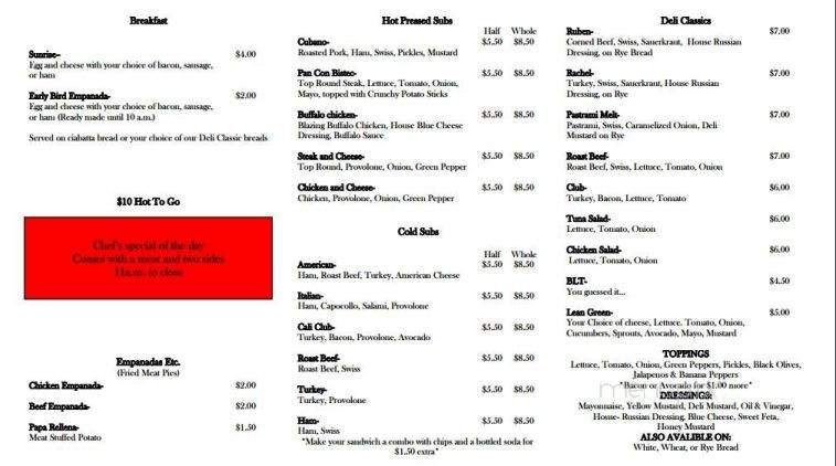 Ame-Rican Family Deli & Cantina - Stuart, FL menu_pic