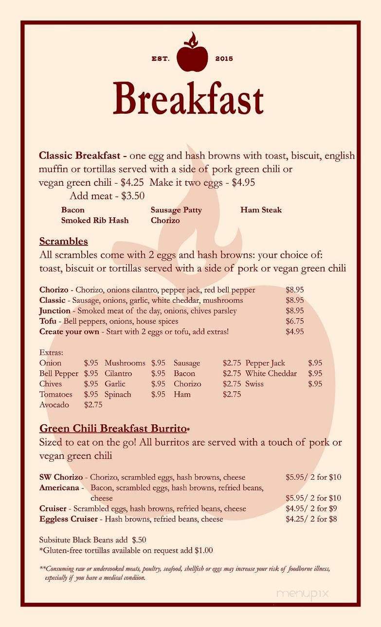 Apple Junction Smokehouse - Sebastopol, CA menu_pic