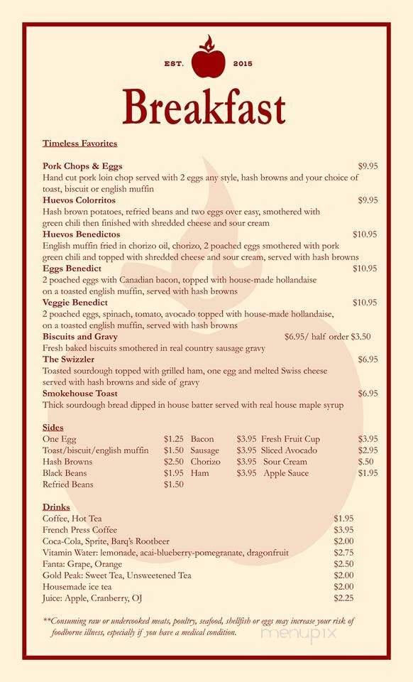 Apple Junction Smokehouse - Sebastopol, CA menu_pic