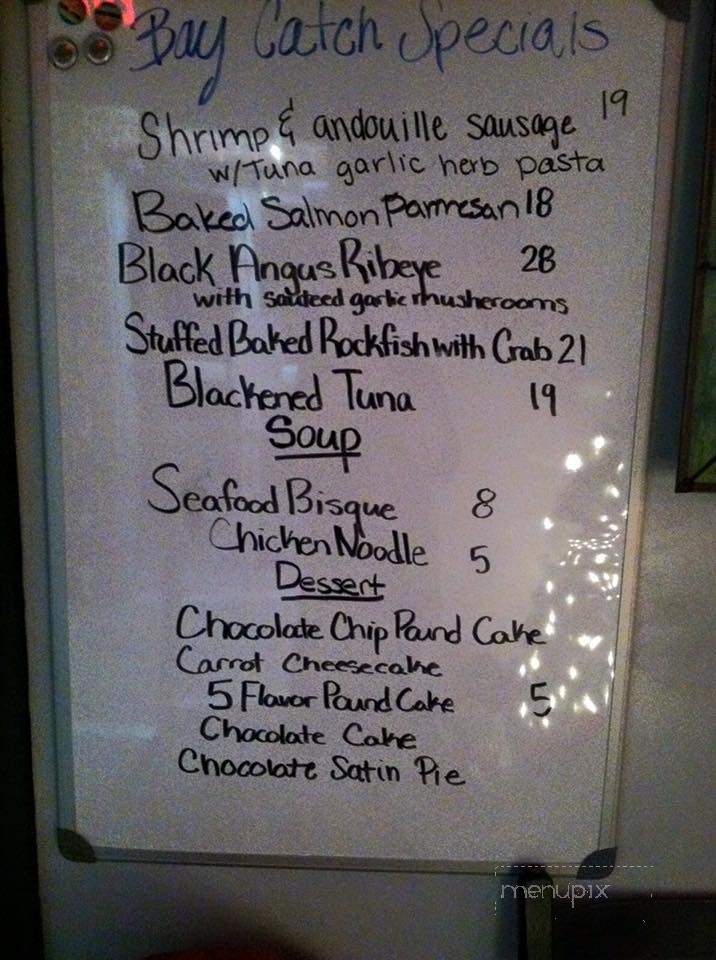 Bay Catch Seafood Bar and Grill - Urbanna, VA menu_pic