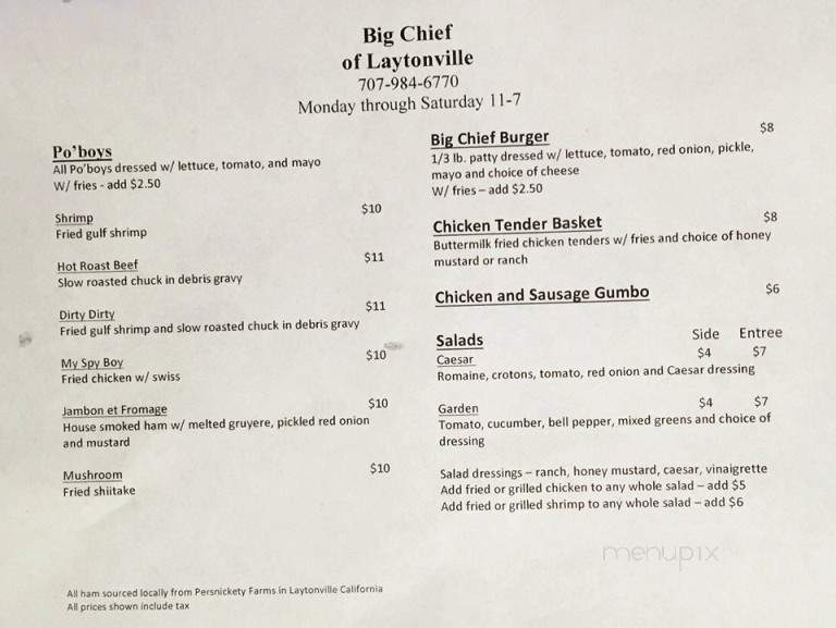 /27160738/Big-Chief-Menu-Laytonville-CA - Laytonville, CA