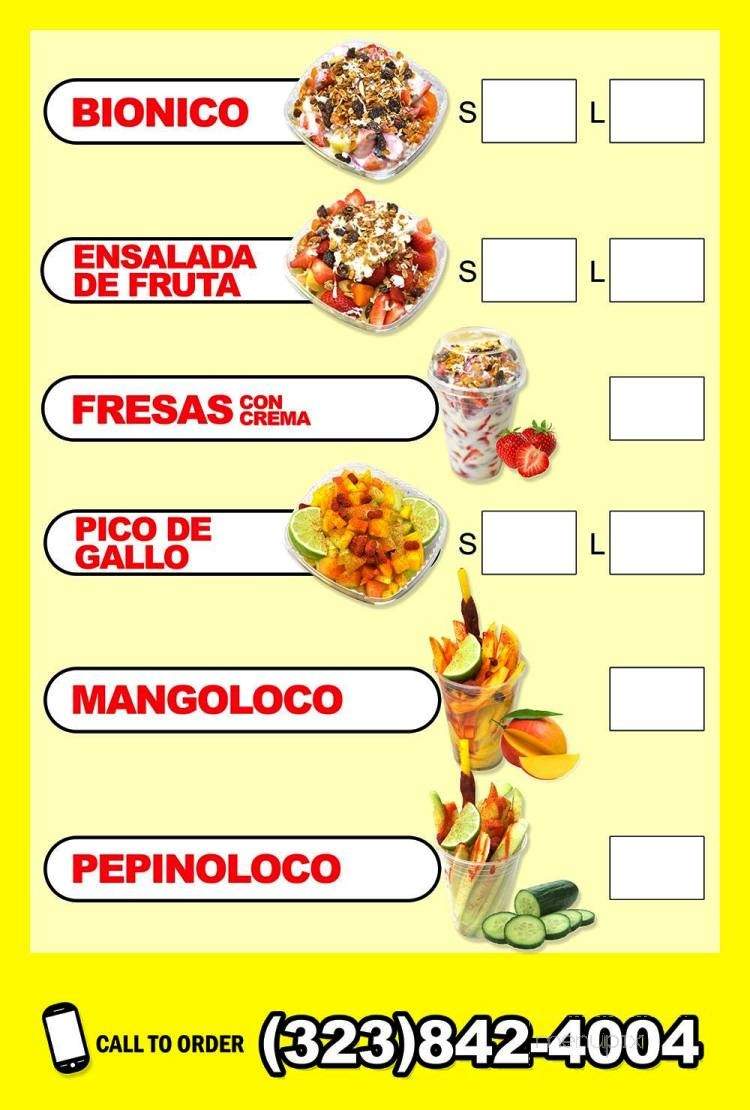 Bioni-Locos - Maywood, CA menu_pic
