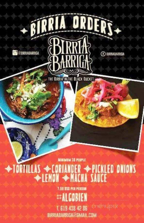 Birria Barriga - Chula Vista, CA menu_pic