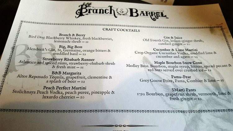 Branch and Barrel - Alpharetta, GA menu_pic