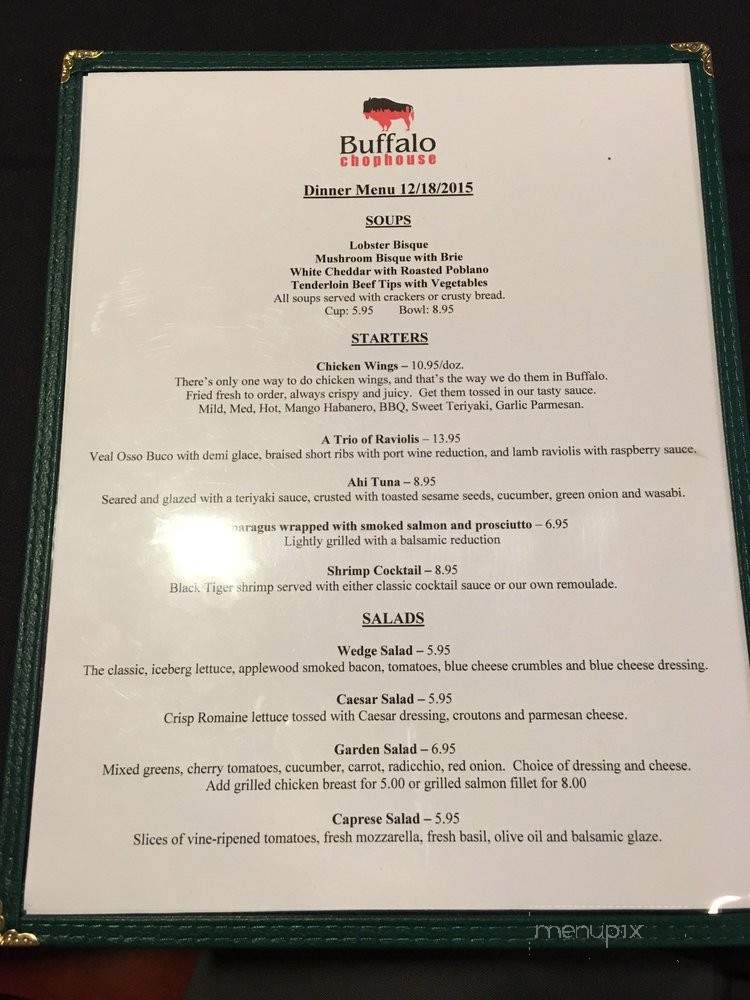 Buffalo Chophouse - Port Saint Lucie, FL menu_pic