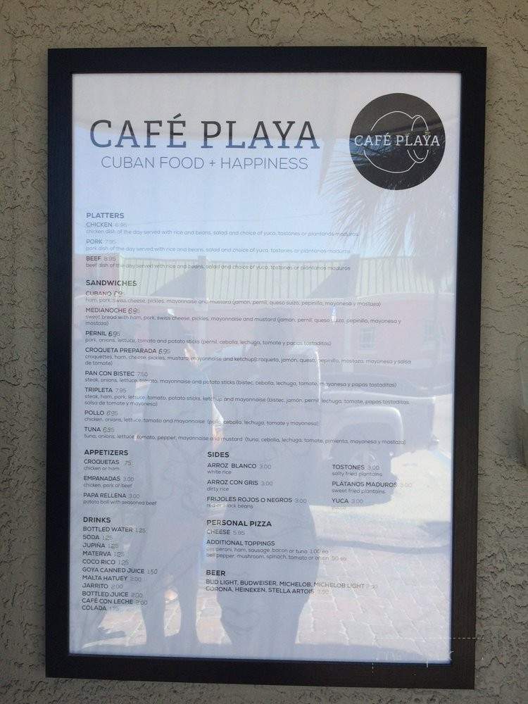 Cafe Playa - Cocoa Beach, FL menu_pic