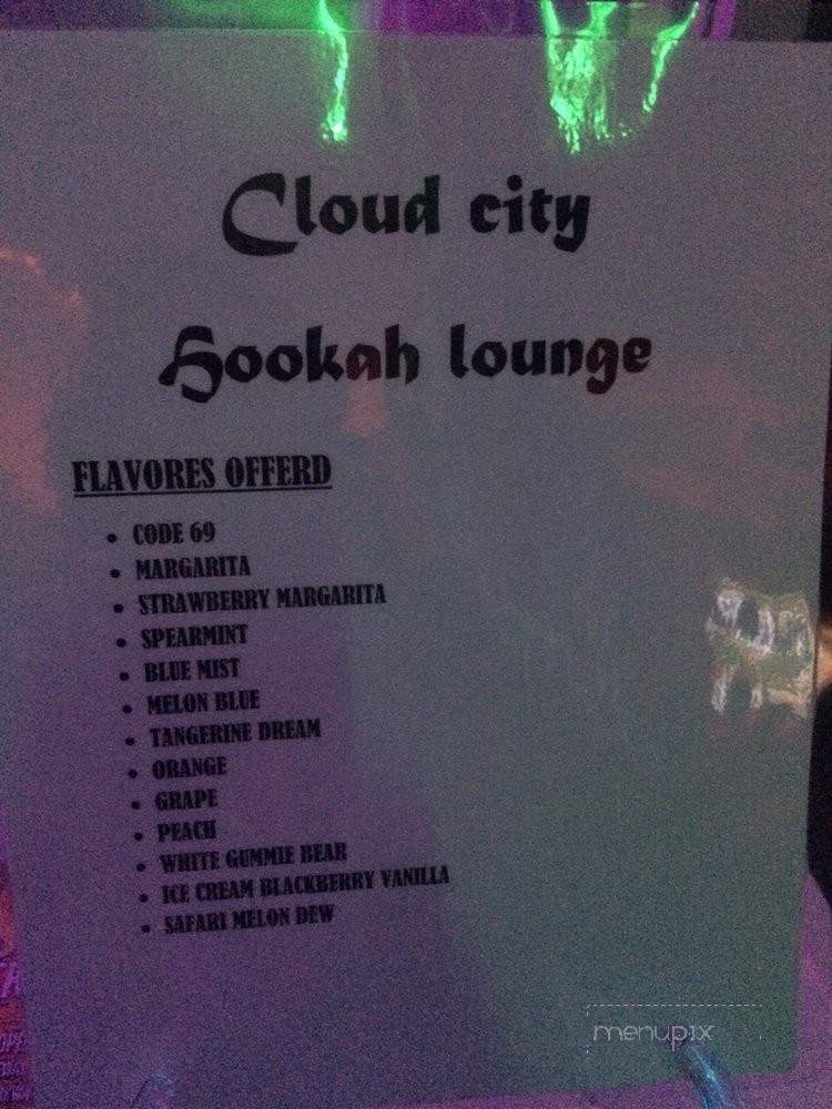 Cloud City Hookah Lounge - Indio, CA menu_pic
