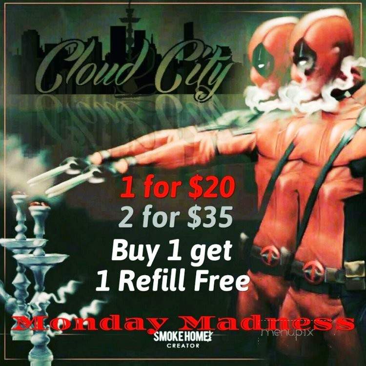 Cloud City Hookah Lounge - Indio, CA menu_pic