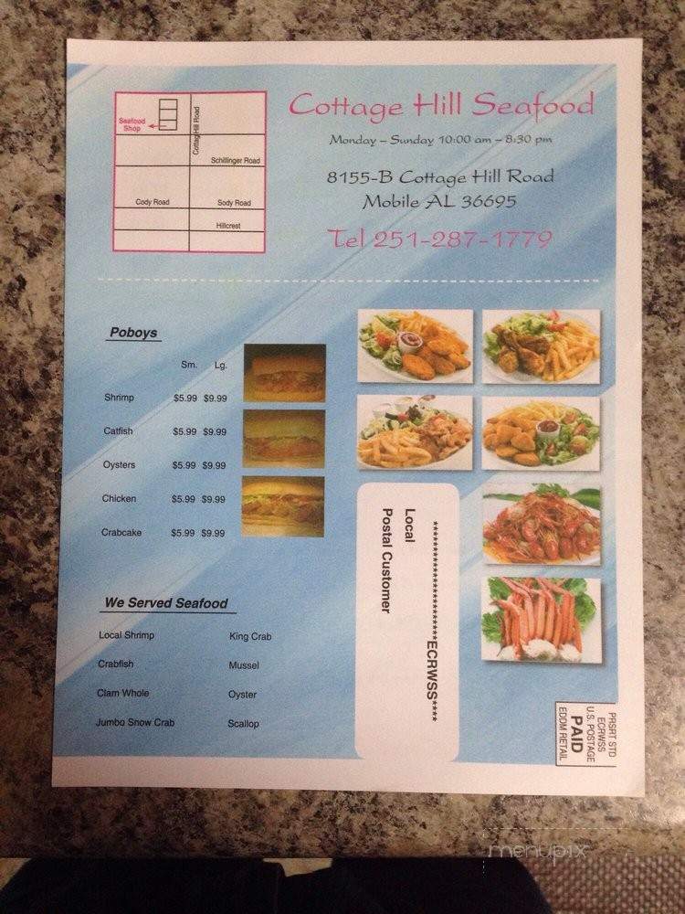 Cottage Hill Seafood - Mobile, AL menu_pic
