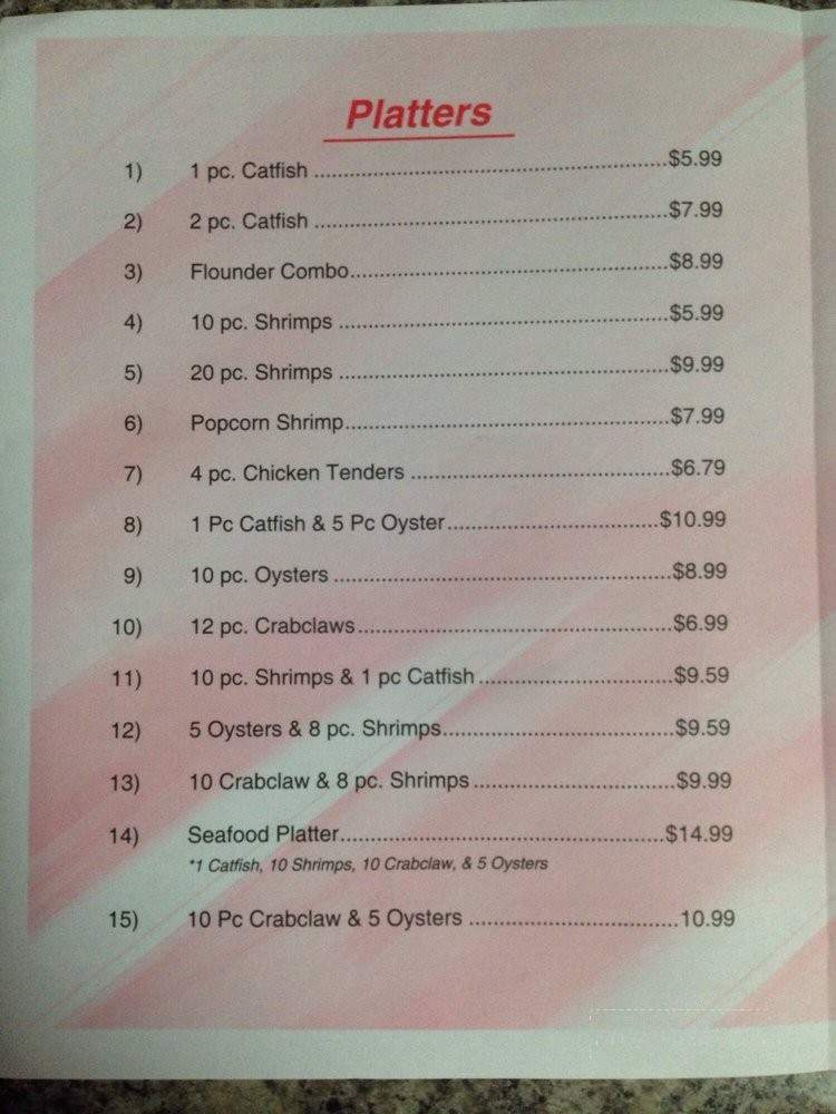 Cottage Hill Seafood - Mobile, AL menu_pic