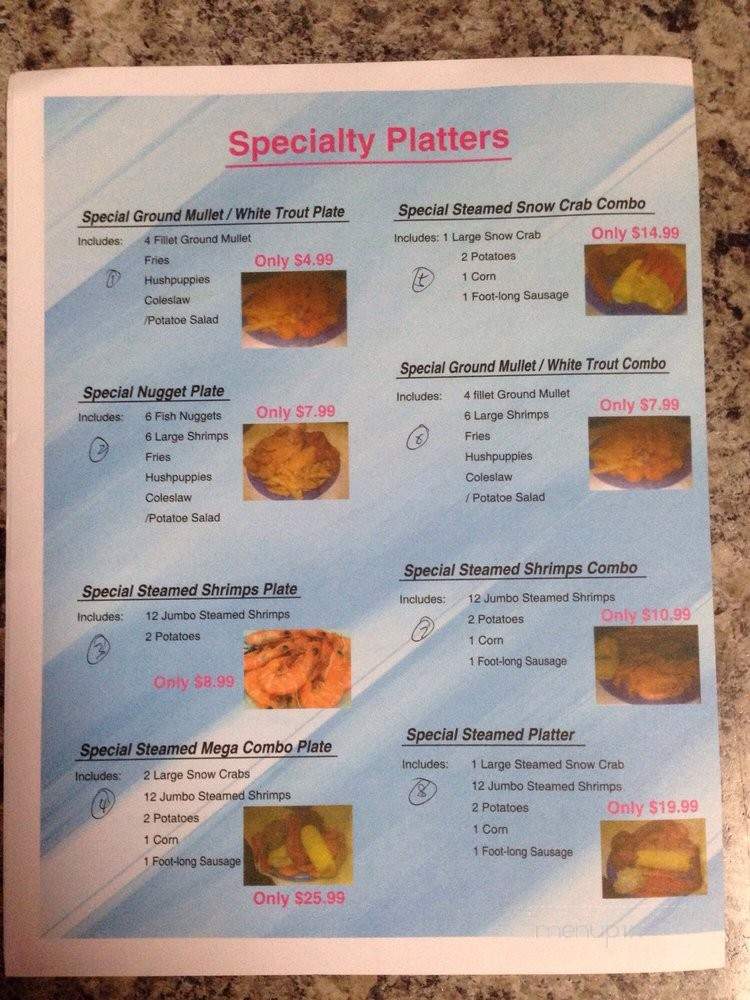 Cottage Hill Seafood - Mobile, AL menu_pic