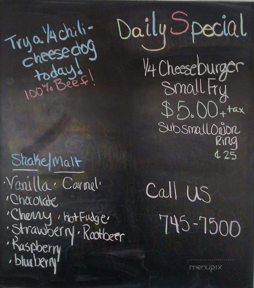 Dew Drop Inn - Hot Springs, SD menu_pic