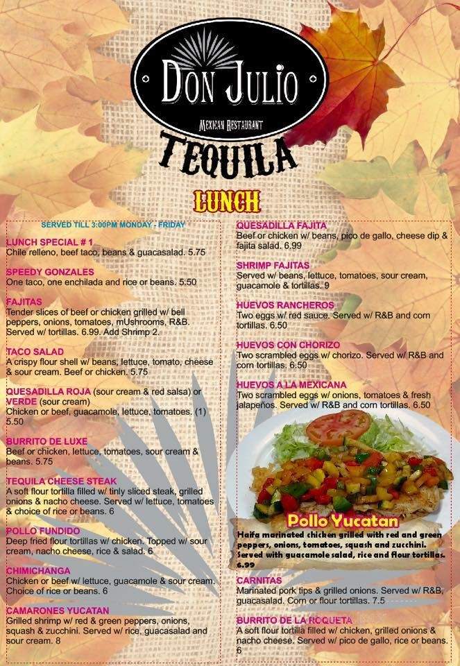 Don Julio - Wake Forest, NC menu_pic