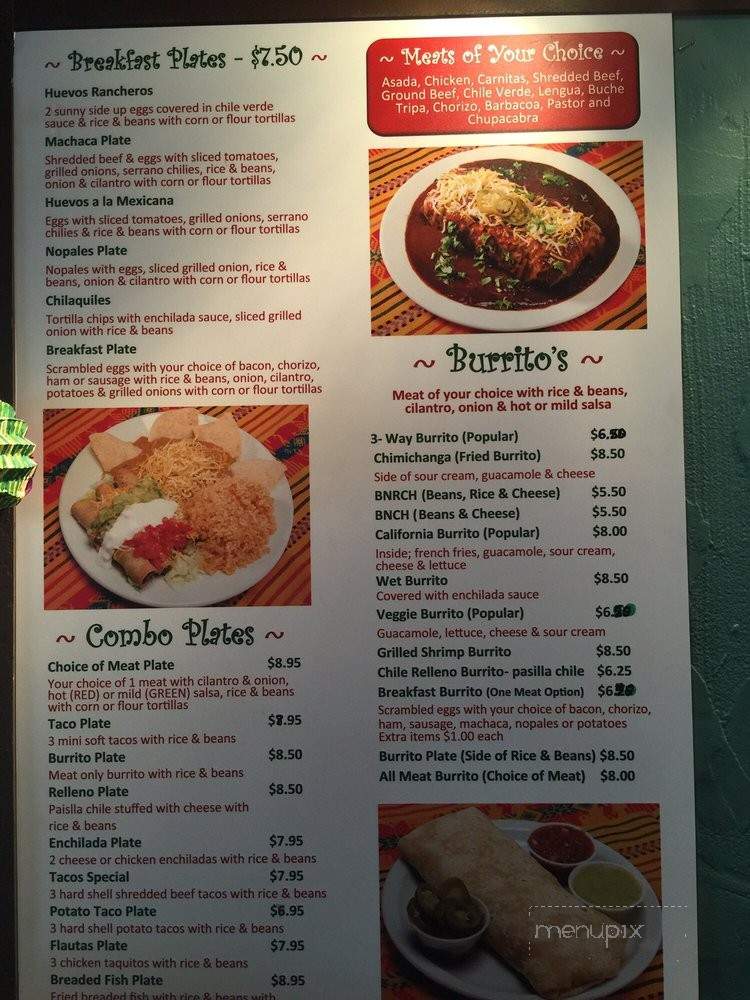 El Taco de Guadalajara - Ventura, CA menu_pic