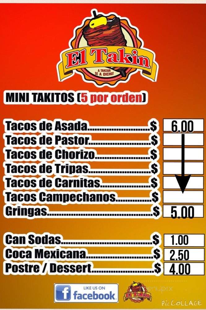 El Takin - San Antonio, TX menu_pic