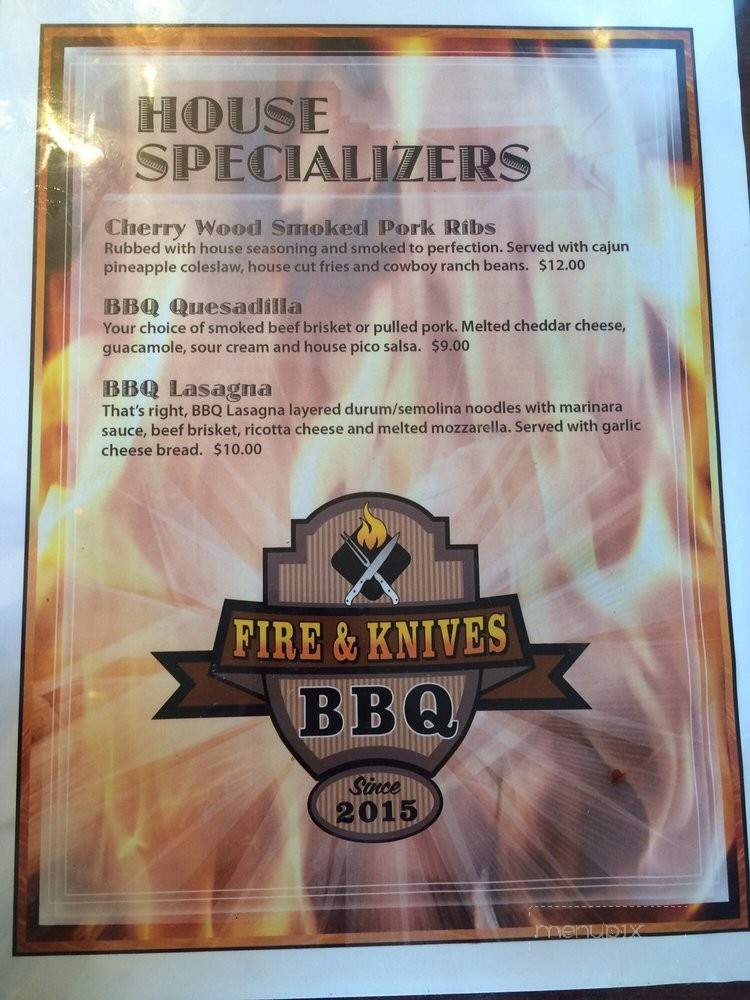 Fire and Knives BBQ - Estacada, OR menu_pic