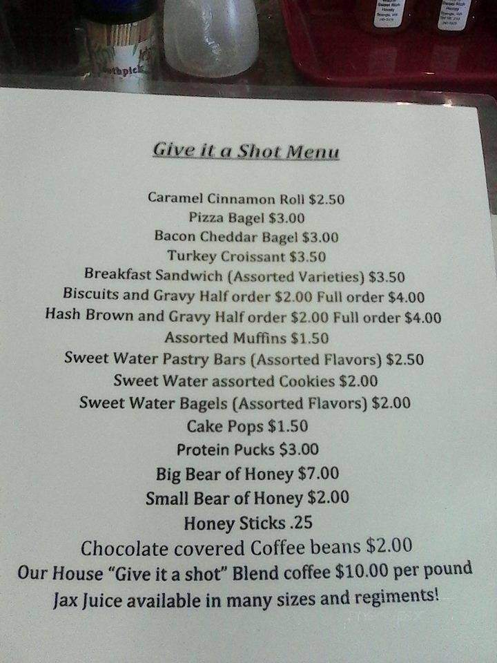 Give It a Shot - Spokane, WA menu_pic