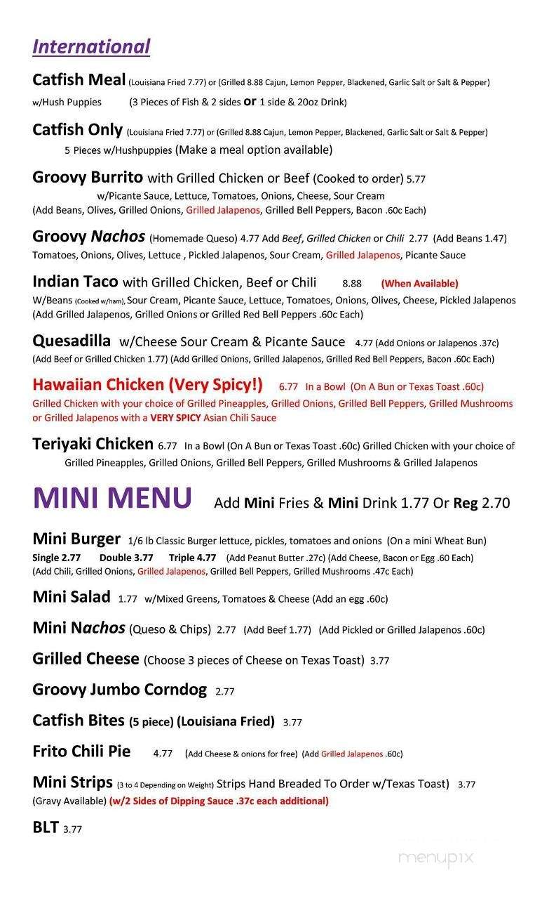 Groovy Grill - Moore, OK menu_pic