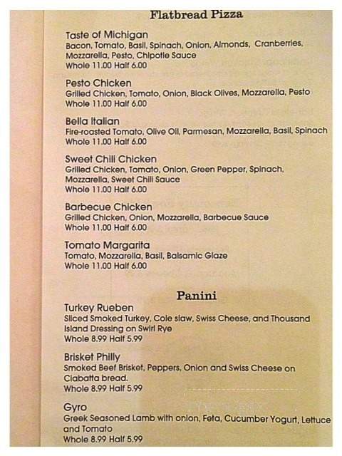 Heart of Michigan Cafe - Clare, MI menu_pic