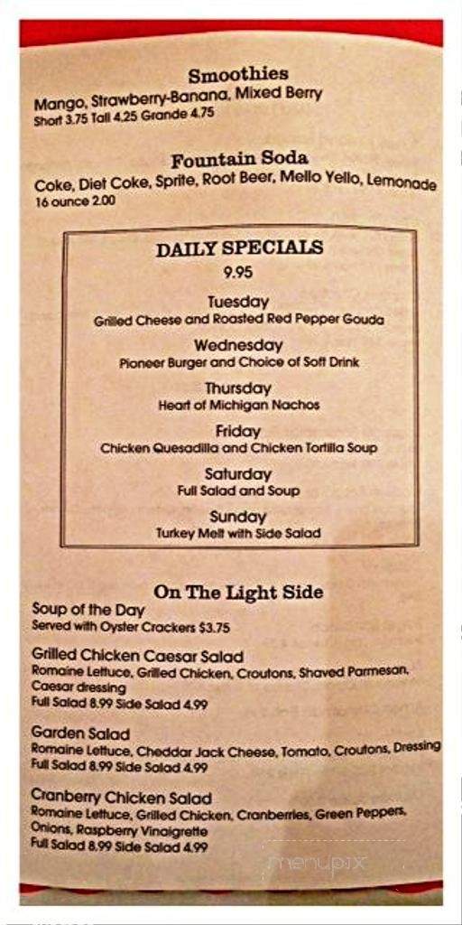 Heart of Michigan Cafe - Clare, MI menu_pic