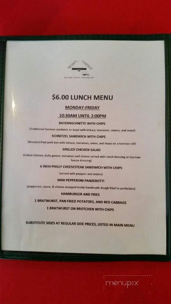 Heidi's Corner - Wichita Falls, TX menu_pic