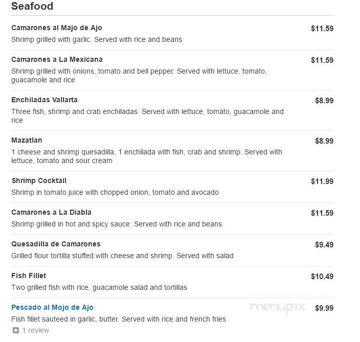 Herradura - Excelsior Springs, MO menu_pic