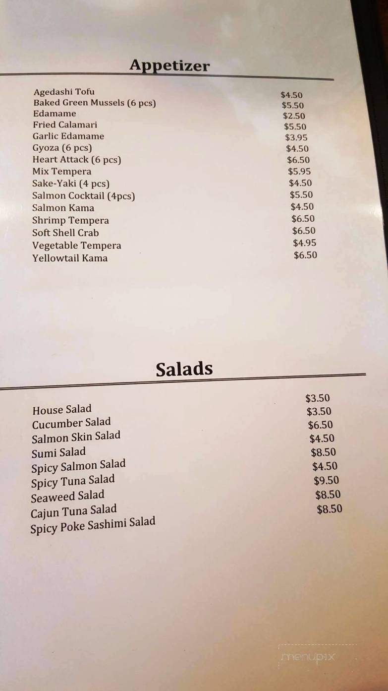 Hon Sushi - Corona, CA menu_pic