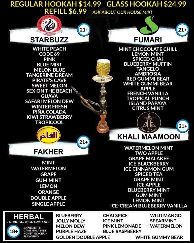 Hookah Hub - Downey, CA menu_pic
