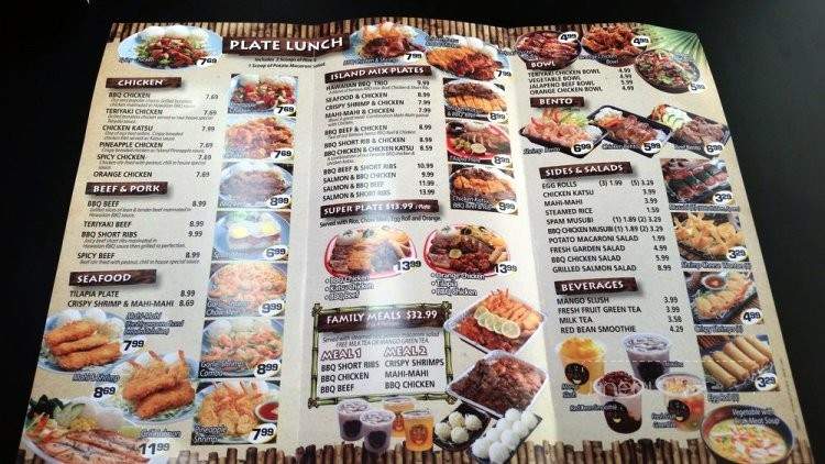Huli Huli Hawaiian Grill & Teabar - Los Angeles, CA menu_pic