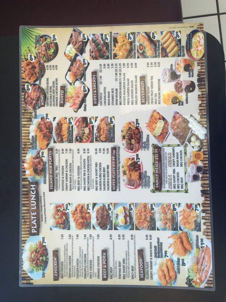 Huli Huli Hawaiian Grill & Teabar - Los Angeles, CA menu_pic