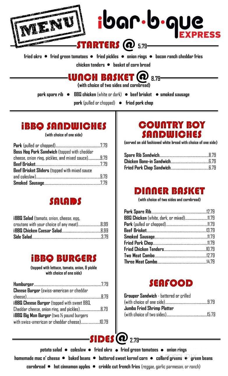 Ibarbeque - Fruitland Park, FL menu_pic