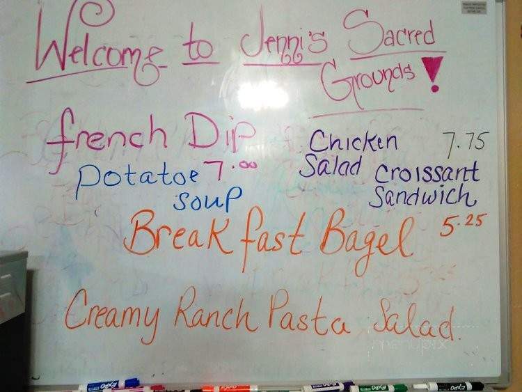 Jenni's Sacred Grounds - Portland, OR menu_pic