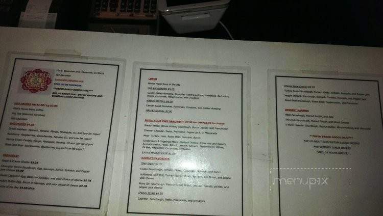 Karma Cafe - Woodfin, NC menu_pic