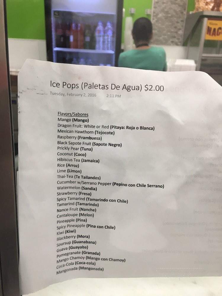 La Michoacana All-Natural Ice Cream - Los Angeles, CA menu_pic