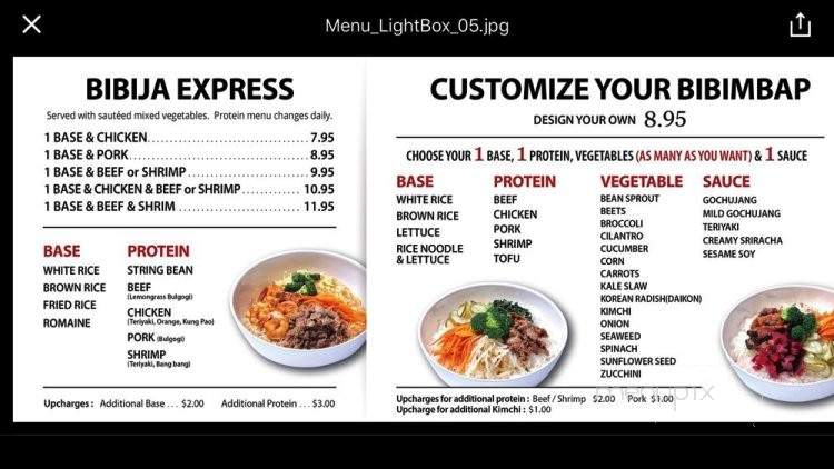 Let's Mix! BiBiJa! - Washington, DC menu_pic