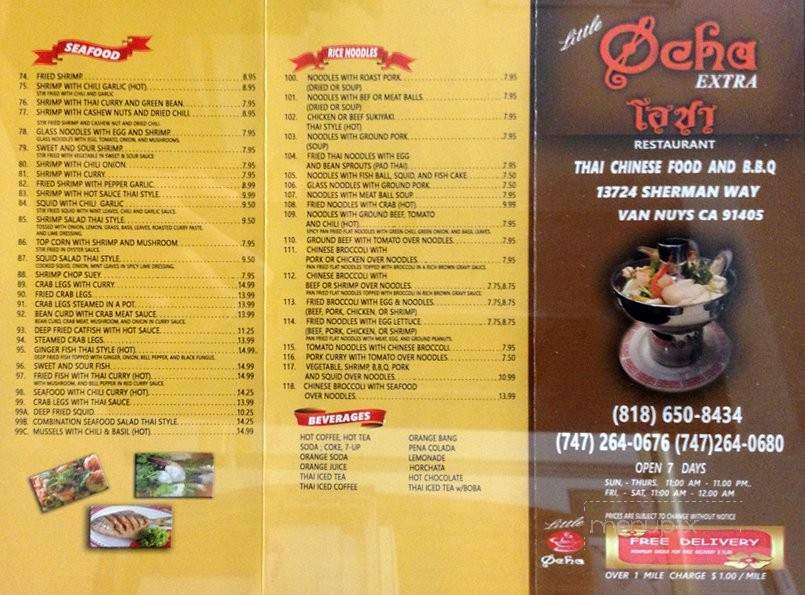 Little Ocha Extra - Los Angeles, CA menu_pic