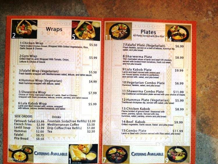 Med Wraps Cafe - Fresno, CA menu_pic