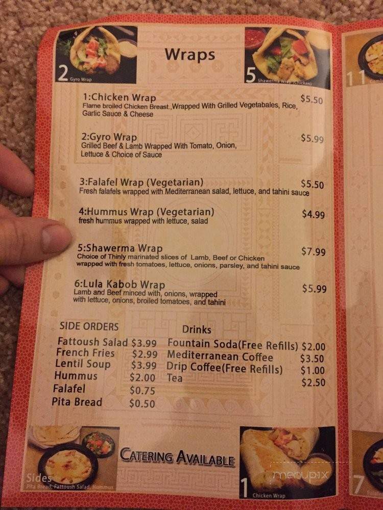 Med Wraps Cafe - Fresno, CA menu_pic