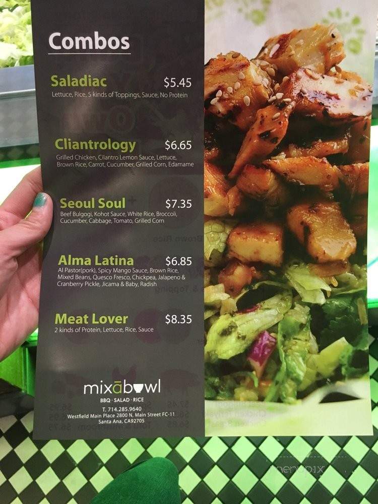 MixaBowl - Santa Ana, CA menu_pic