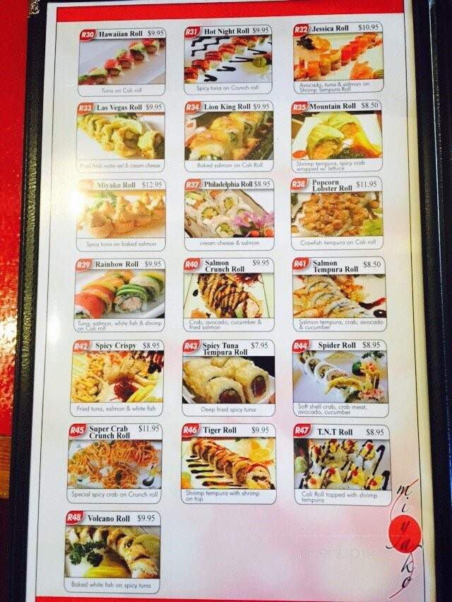 Miyako - Buena Park, CA menu_pic