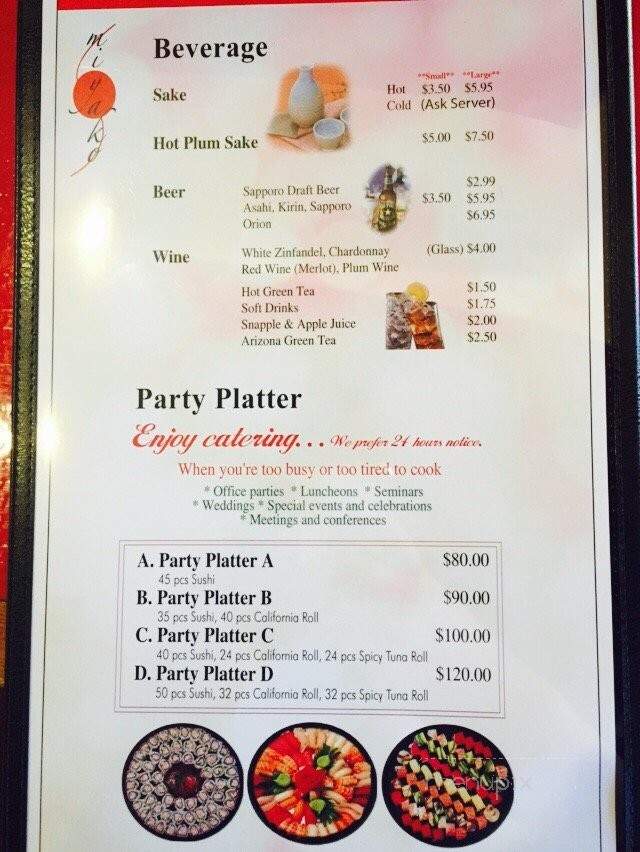 Miyako - Buena Park, CA menu_pic