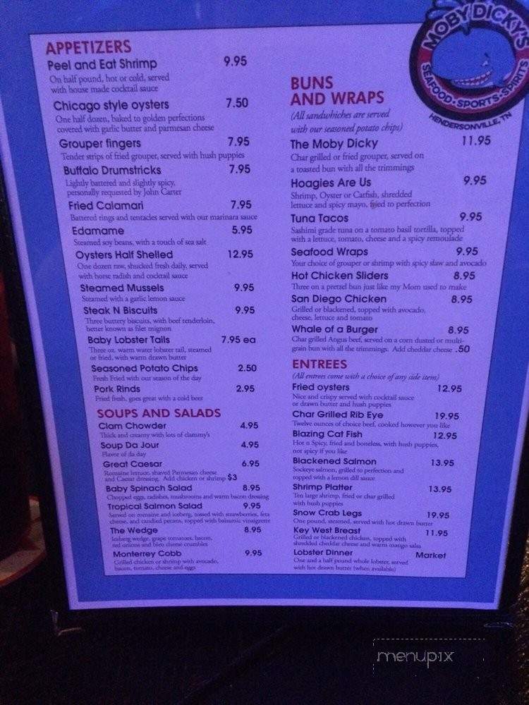 Moby Dicky's Hendersonville - Hendersonville, TN menu_pic