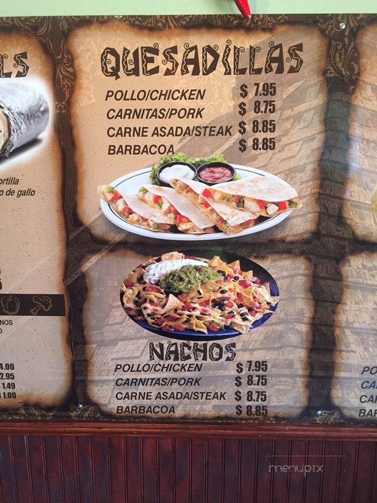 Moctezuma Mexican Grill - Alpharetta, GA menu_pic