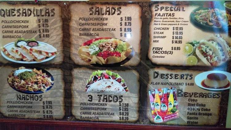 Moctezuma Mexican Grill - Alpharetta, GA menu_pic