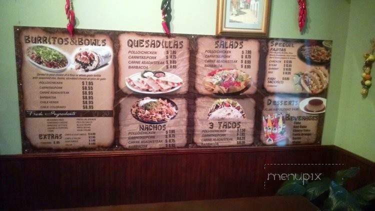 Moctezuma Mexican Grill - Alpharetta, GA menu_pic