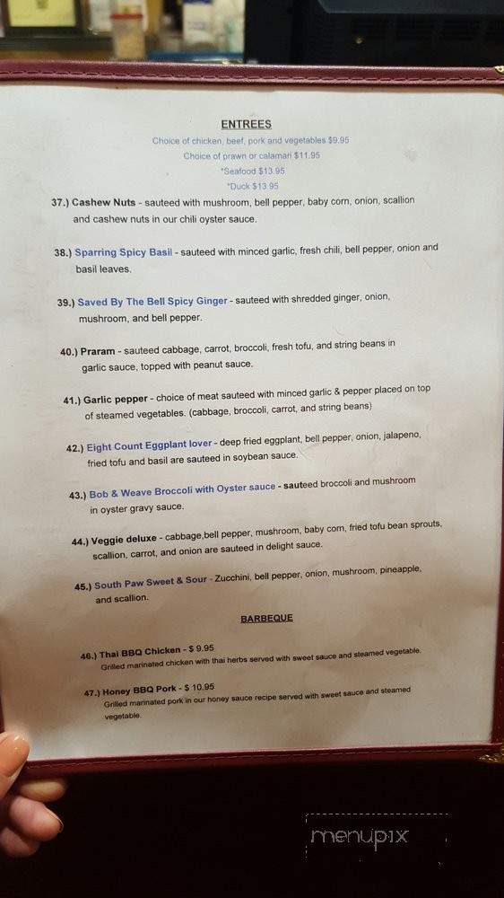 Muay Thai Cuisine - Vacaville, CA menu_pic