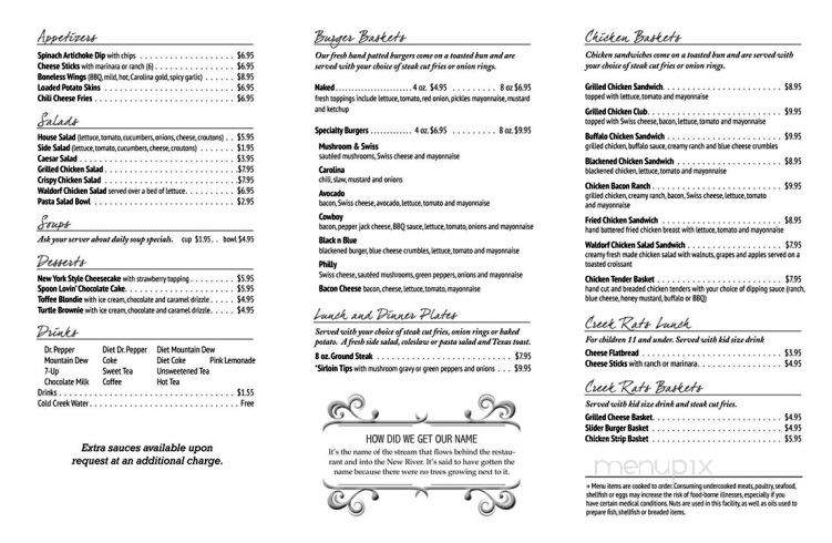 Naked Creek Eatery - Jefferson, NC menu_pic
