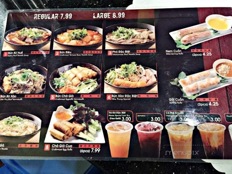 Nha Trang Flavor - Rowland Heights, CA menu_pic